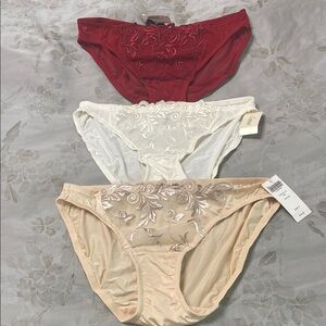 Soma Intimates Red and White Panties Set small size
